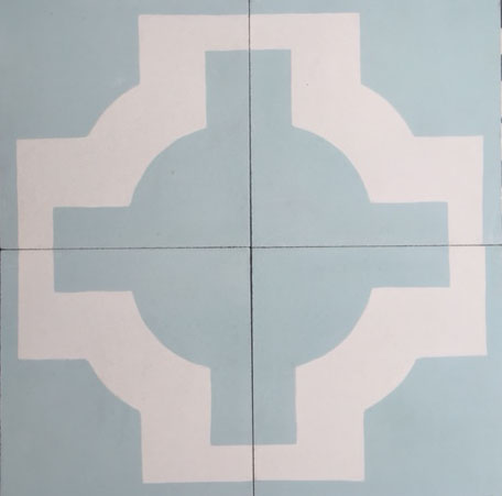 Athena Sky Blue Encaustic Cement Tile